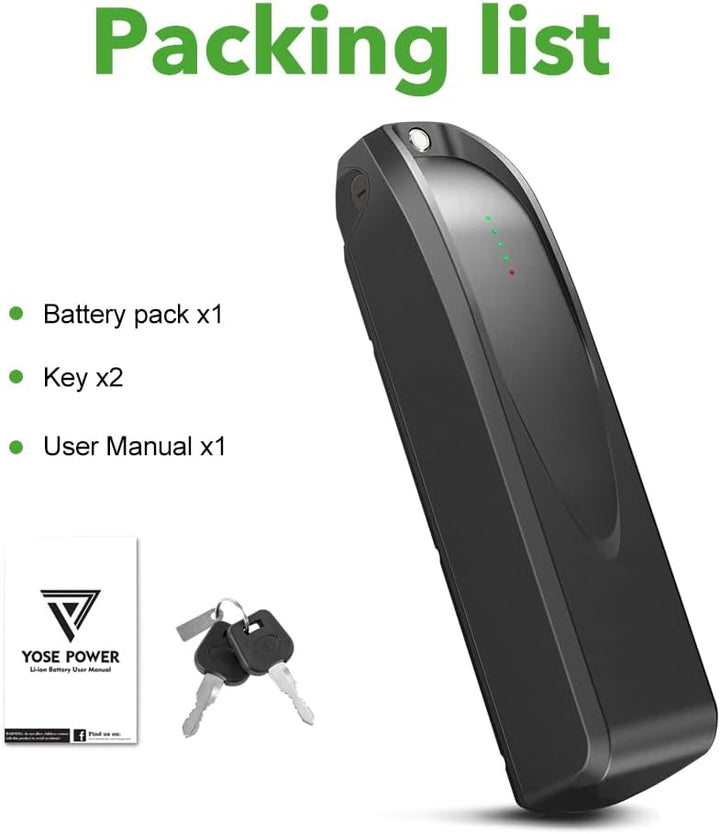 E-Bike Batterie 36V 10,4Ah Li-ion Downtube Akku ZZ98 Elektrofahrrad Prophete BP