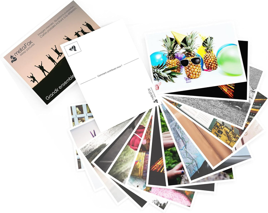 metaFox | Pack de cartes postales Grandir ensemble | 52 cartes pour le coaching et consolidation d'é