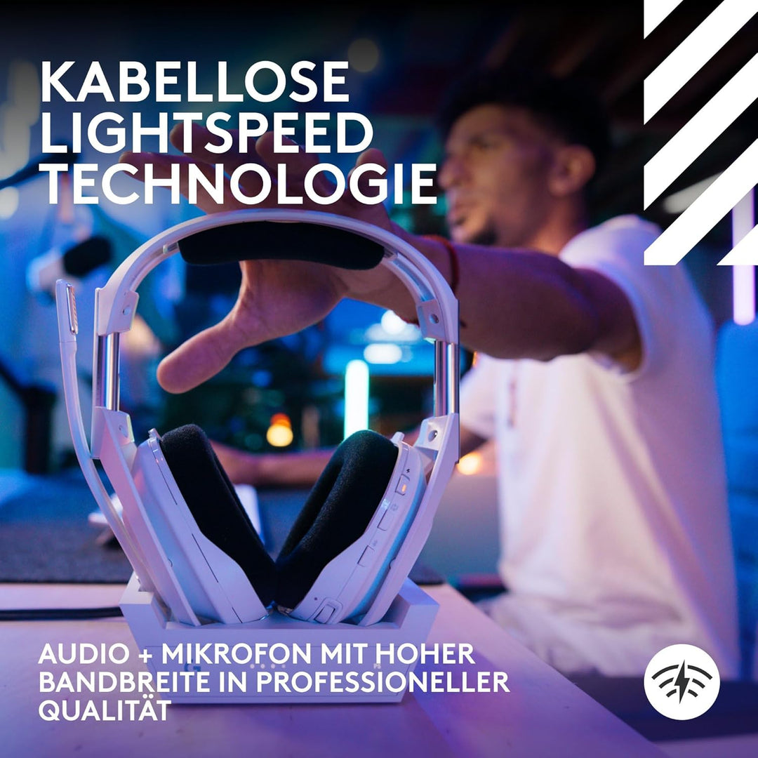 Logitech G Astro A50 X LIGHTSPEED, Kabelloses Gaming-Headset + Basisstation – PRO-G GRAPHENE, PLAYSY