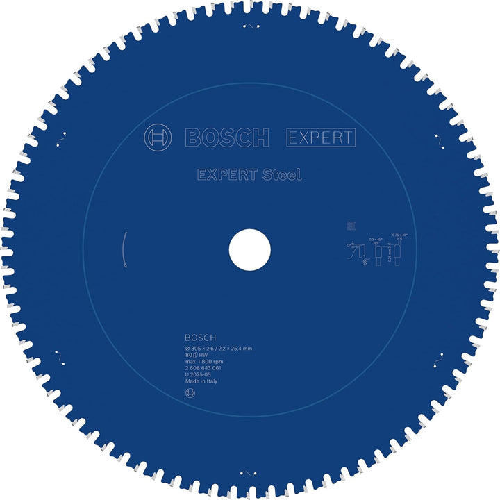 Bosch Accessories Bosch Professional 1x Kreissägeblatt Expert for Steel (für Stahl, Sägeblatt Ø 305