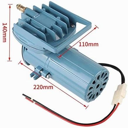 Superleise Aquarium Durchlüfter Luftpumpe, 12v 35W 68 l/min Leistungsstark Sauerstoffpumpe mit 6 Spe
