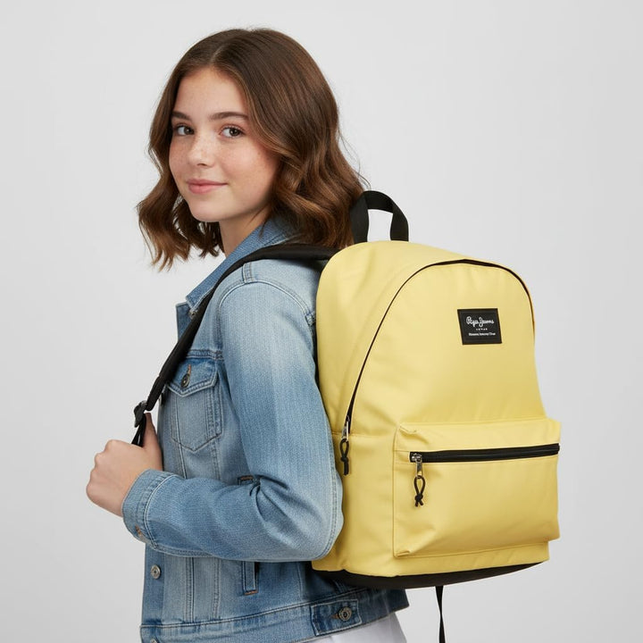 Pepe Jeans Unisex Kinder Aris Gepäck- Messenger Bag (1er Pack) Einheitsgrösse Hellgelb, Einheitsgr&#