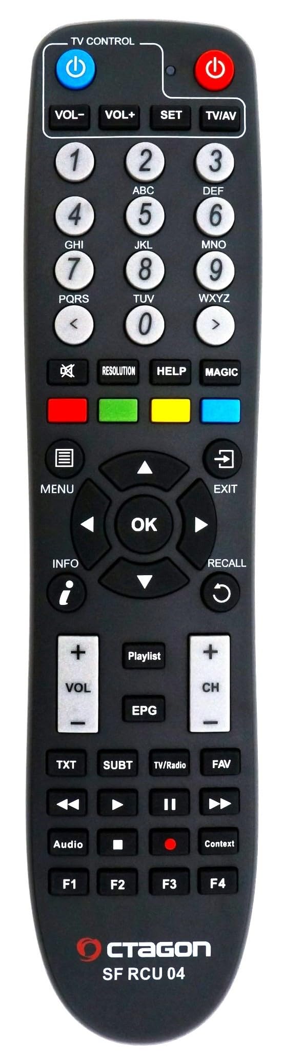 SF8008 4K UHD Original Fernbedienung für alle SF8008-Modelle (SF RCU04), 2in1 Fernbedienung (ohne An