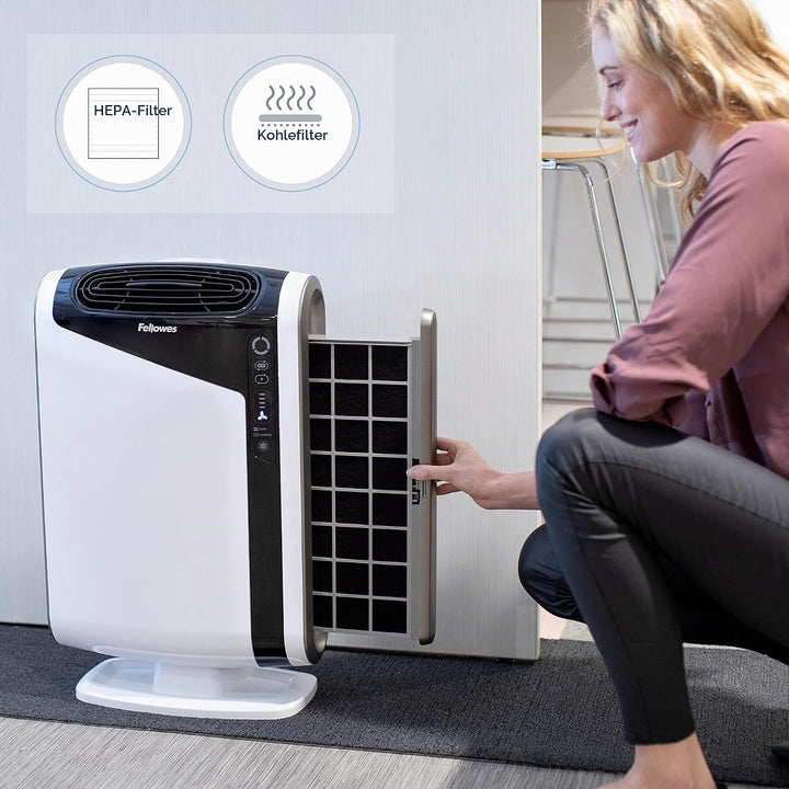 Fellowes HEPA Luftreiniger AeraMax DX95 für 28-42qm, 3-5 Luftwechsel/Std., True HEPA und Kohlefilter