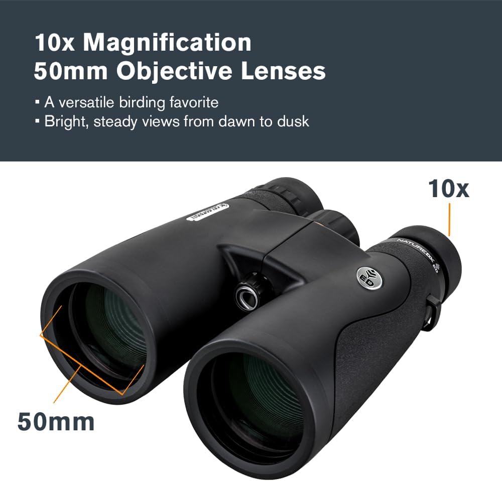 Celestron Nature DX ED 10x50 Binoculars - Premium Extra-Low Dispersion ED Glass Lenses, 10x50
