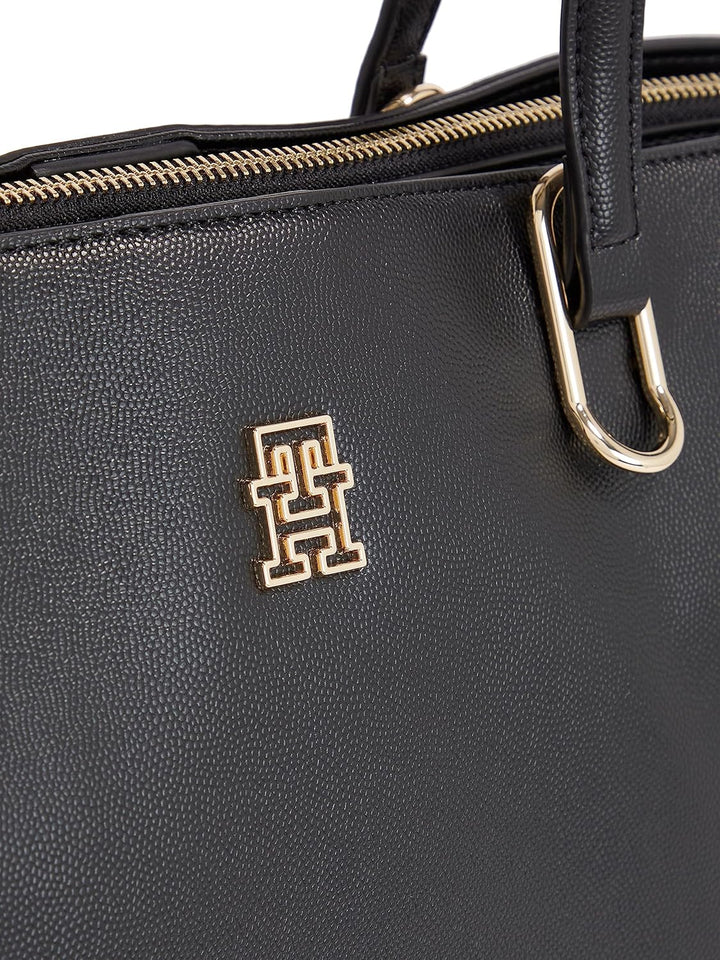 Tommy Hilfiger Damen Th Timeless Workbag Schulranzen Schwarz, Schwarz