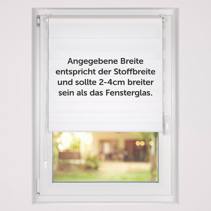 Blumtal Doppelrollo 55 x 130-155cm - Klemmfix Rollo, Rollos für Fenster ohne Bohren, Klemmrollo für