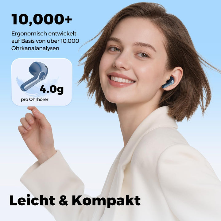 SoundPEATS Air6 HS Semi-in-Ear Bluetooth Kopfhörer | 13mm Dreimagnet-Treiber, LDAC+Hi-Res, 45 Std. A