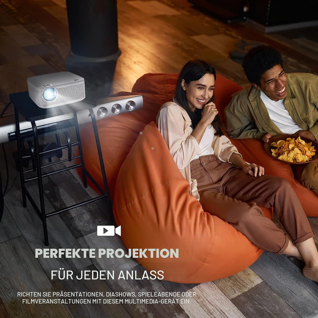 KODAK FLIK X10 Full-HD-Multimediaprojektor | Tragbares, kompaktes Mini-Heimkinosystem mit Fernbedien
