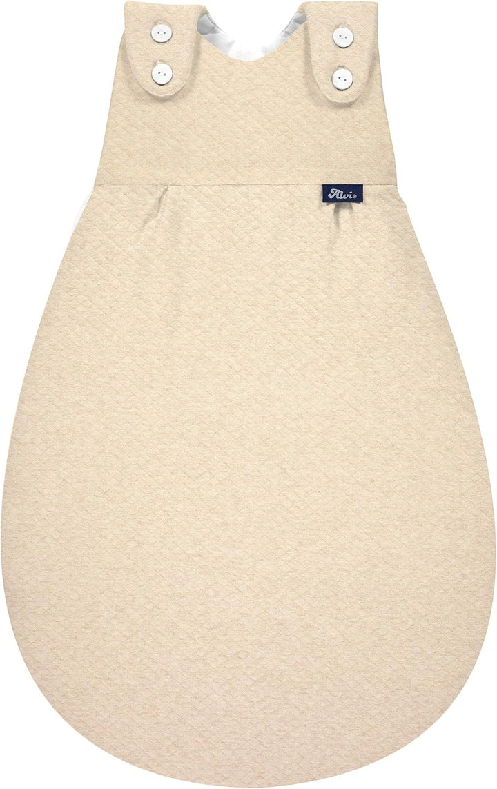 Alvi Baby Mäxchen Aussensack quilt nature/Ganzjahresschlafsack mitwachsend/Babyschlafsack grössenver