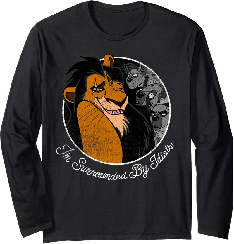 Disney The Lion King Scar Surrounded By Idiots Circle Langarmshirt