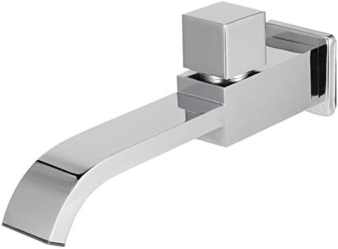 G1/2 Gewinde Wandarmatur Einzelkaltwasserfall Waschbecken Wasserhahn aus massivem Messing, Wandmonta