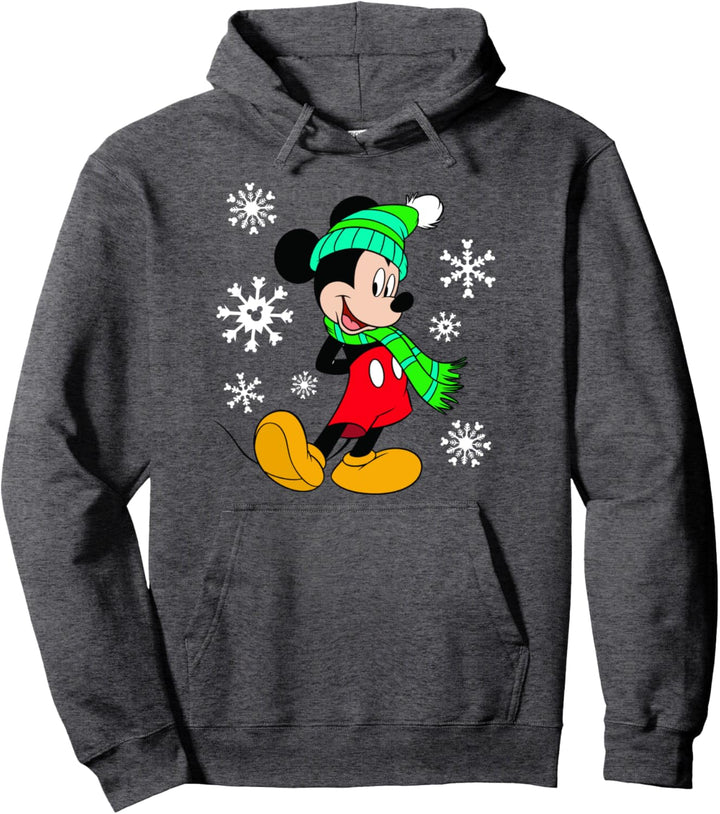Disney Mickey And Friends Christmas Mickey Snowflakes Pullover Hoodie