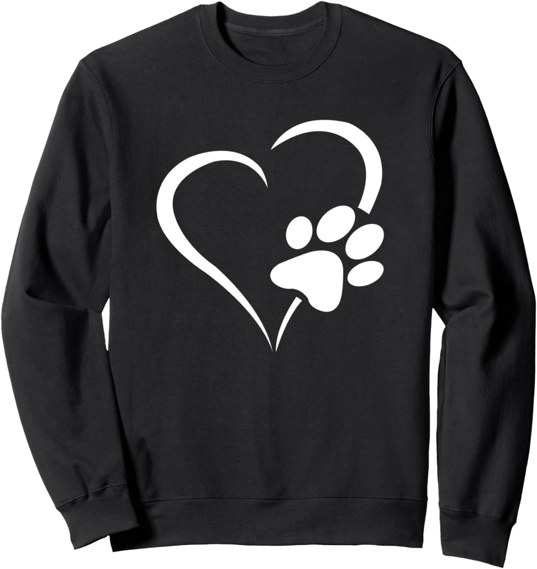 Hunde Welpen Pfoten Herz - Hundepfote Herzchen Hunde Welpe Sweatshirt