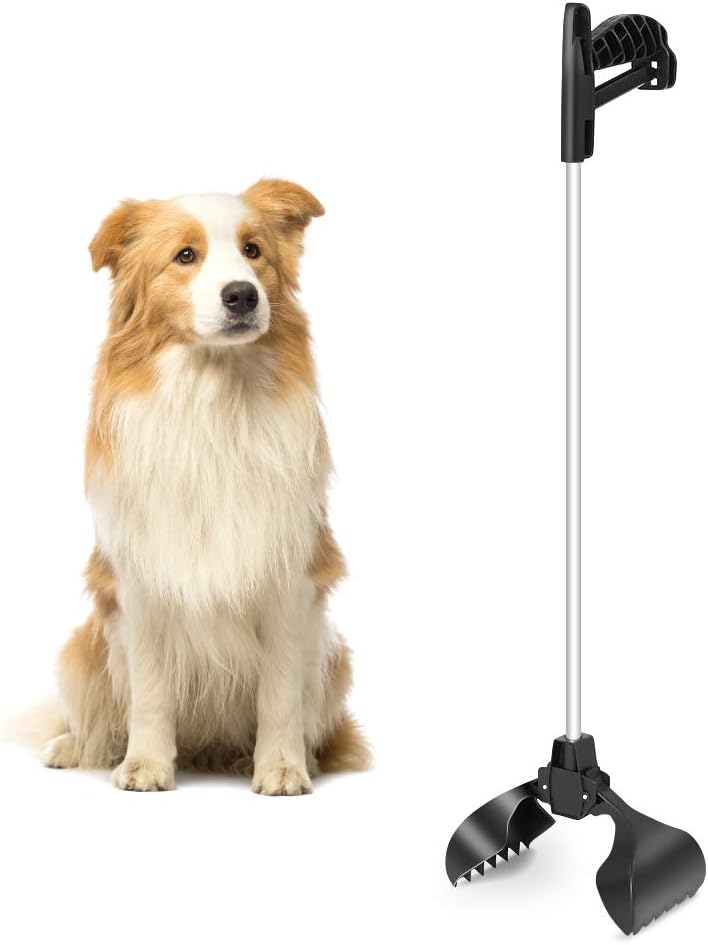 Greensen Hundekotschaufel Tragbare Hundekotgreifer mit Langem Griff Hochdruck Feder Hundekot Schaufe