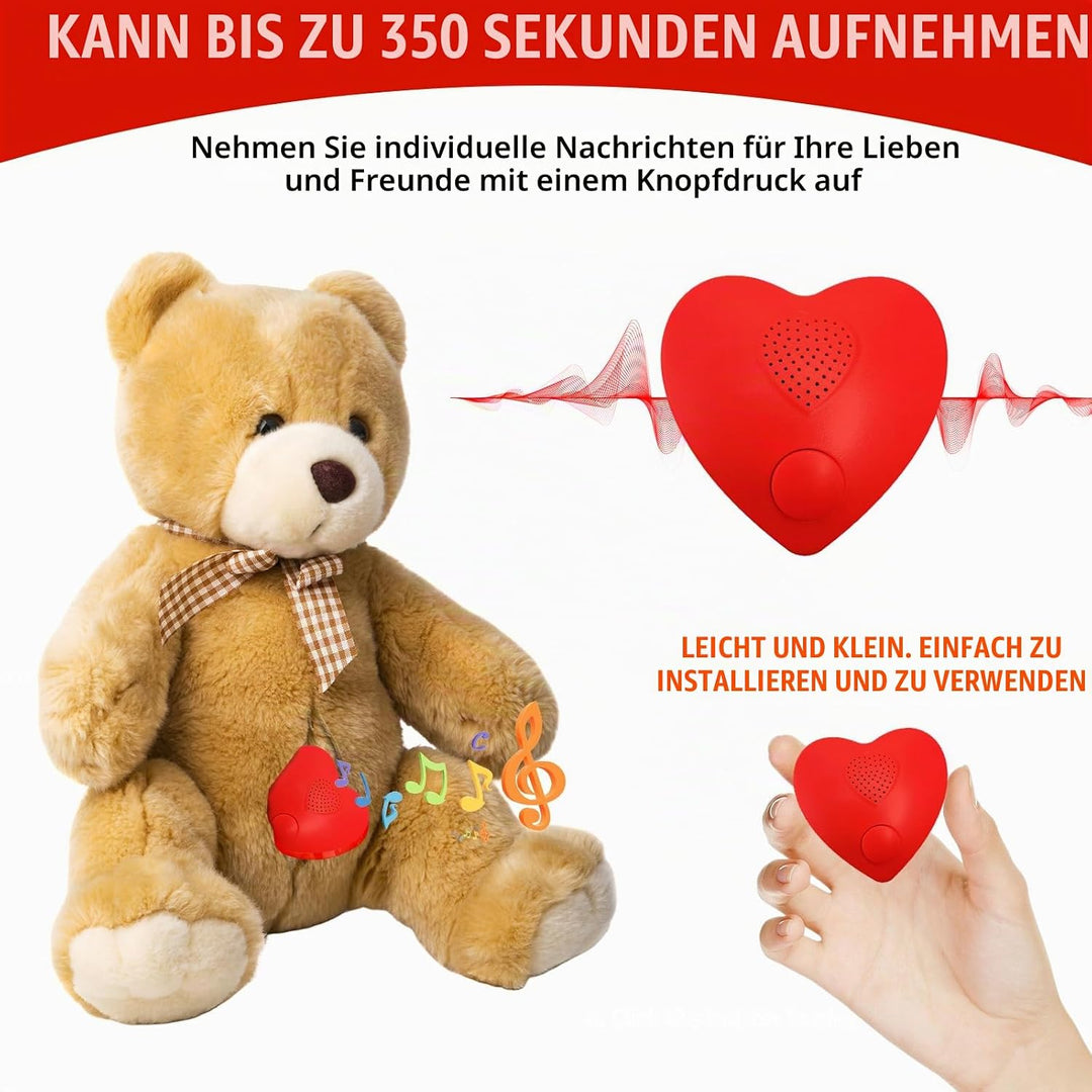 Diktiergerät, 350s Voice Box für aufnehmbares Geschenke-Knopf-Soundbox für Stofftiere, Weihnachten,