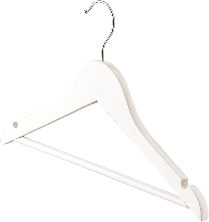 Harbour Housewares 20x Weiü Kinder-Kleiderbügel aus Holz - Klein Kinder Mantel Kleidung für Baby, Kl