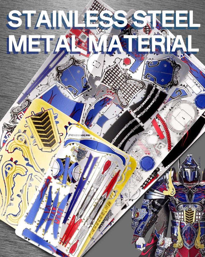 Piececool 3D Puzzle Metall Mecha-Modell Titan, 3D Metall Puzzle Mechkrieger für 340 Edelstahl, Ganze