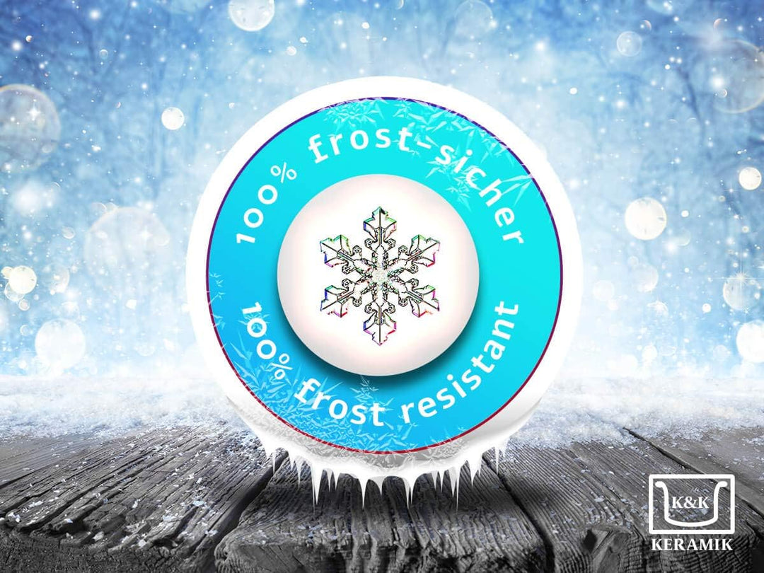 Keramik Kugel 20 cm Gartenkugel Dekokugel Gartenfigur Dekoration aus frostfester, witterungsbeständi