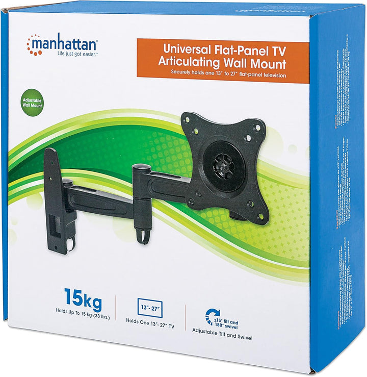 Manhattan 423670 Universal Gelenkarmhalterung für Flachbildschirme zweifach schwenkbarer Arm 13" bis