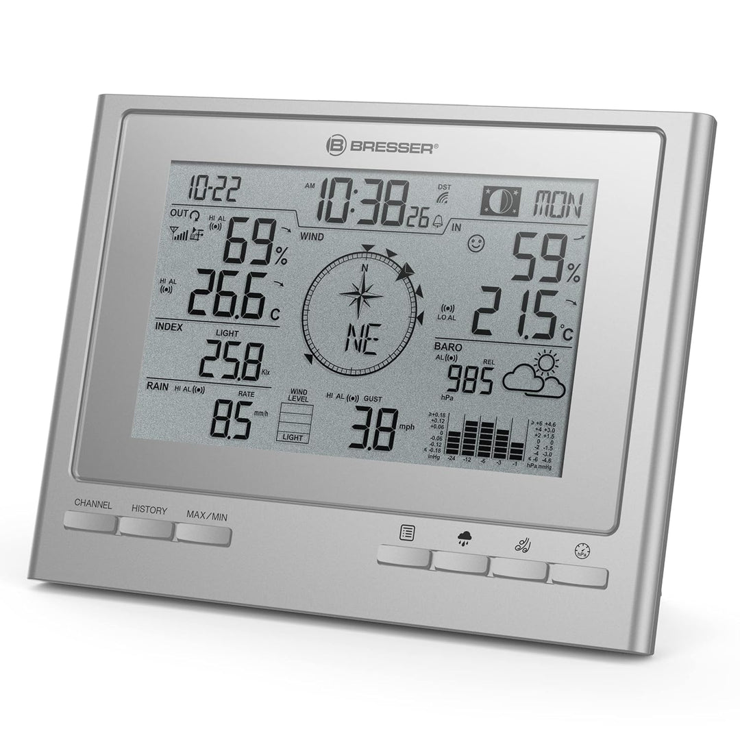 Bresser zusätzliche Basisstation für 7003100 ClimateScout Wetter-Center 7-in-1 Funk Wetterstation mi