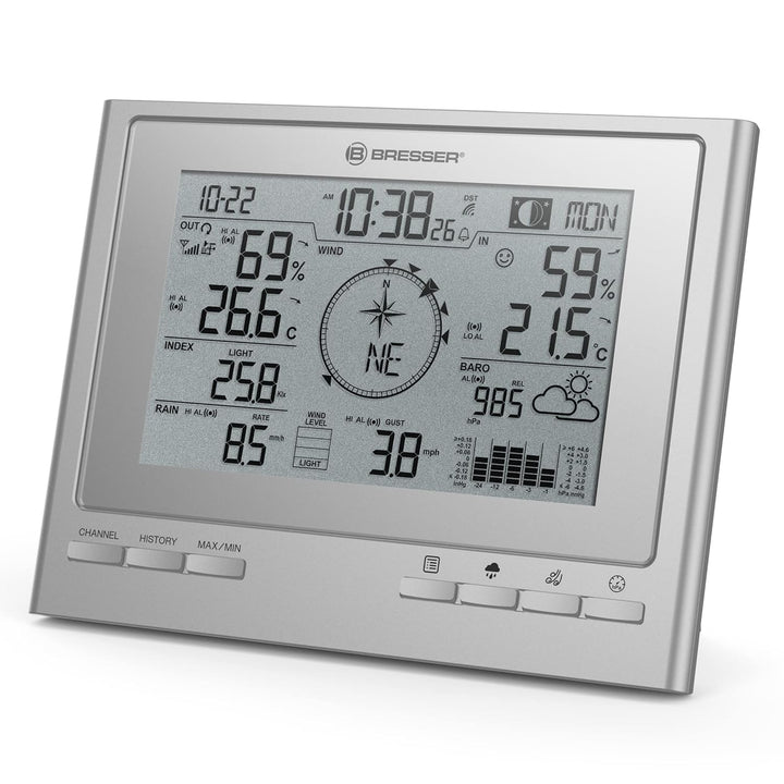 Bresser zusätzliche Basisstation für 7003100 ClimateScout Wetter-Center 7-in-1 Funk Wetterstation mi