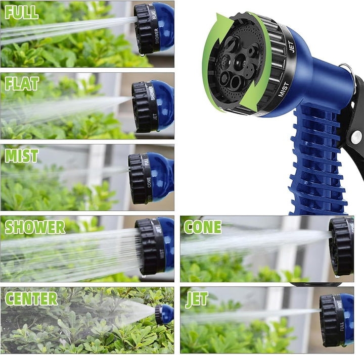 Gartenschlauch Flexibel, Wasserschlauch Dehnbar Flexibler Gartenschlauch 30 m mit 7 Funktionen Garte