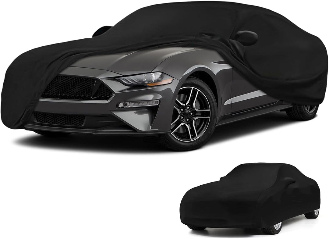 JUDANNA Autoabdeckung Indoor für Ford Mustang 2005-2024, Elastisches Innenbereich Auto Abdeckplane A