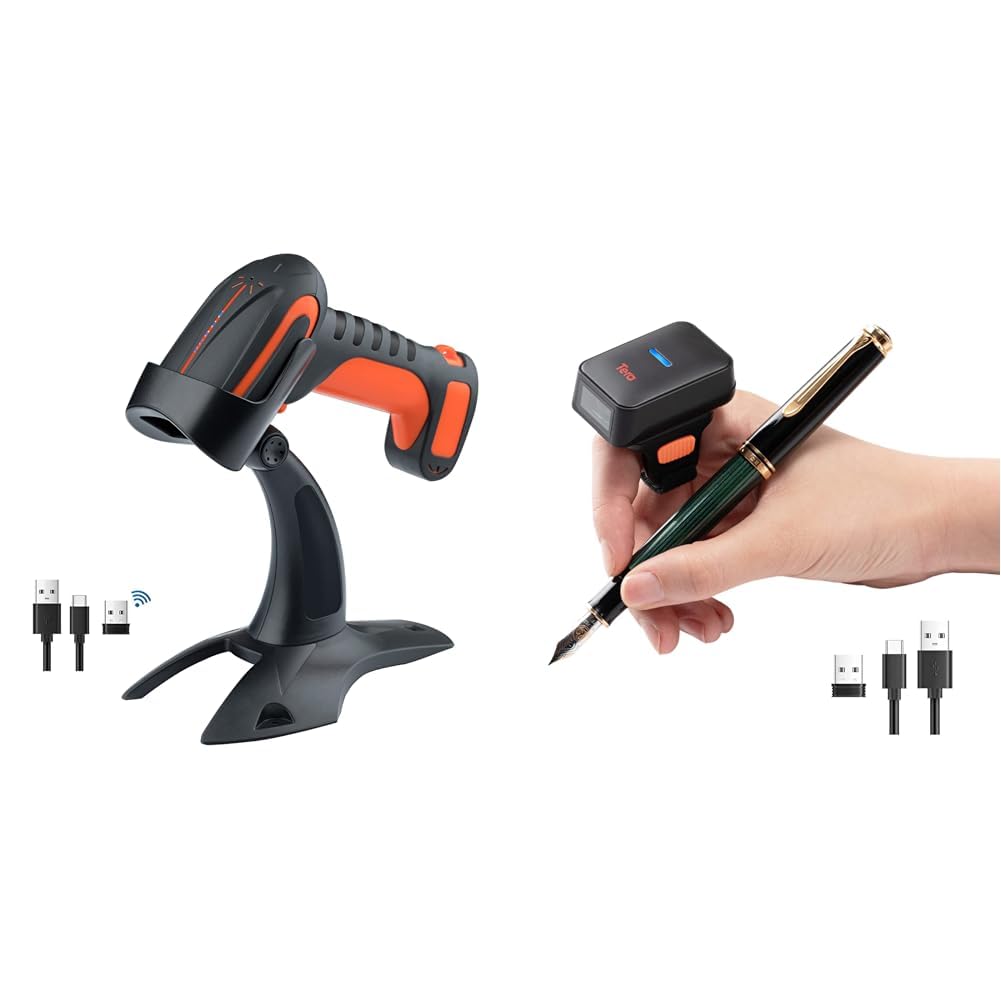 Tera Pro 3 in 1 Extreme Leistung Barcodescanner & Pro Series Mini CMOS Ring Barcode Scanner 1D 2D QR