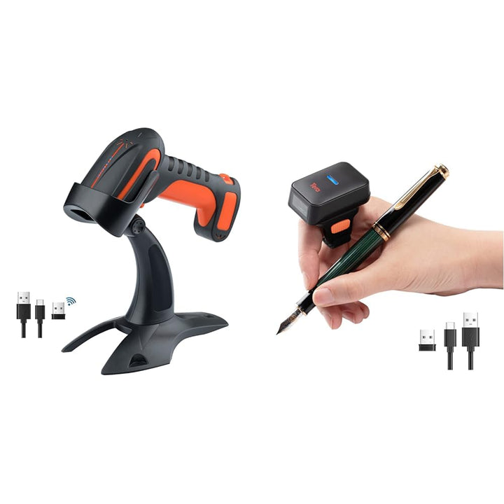 Tera Pro 3 in 1 Extreme Leistung Barcodescanner & Pro Series Mini CMOS Ring Barcode Scanner 1D 2D QR
