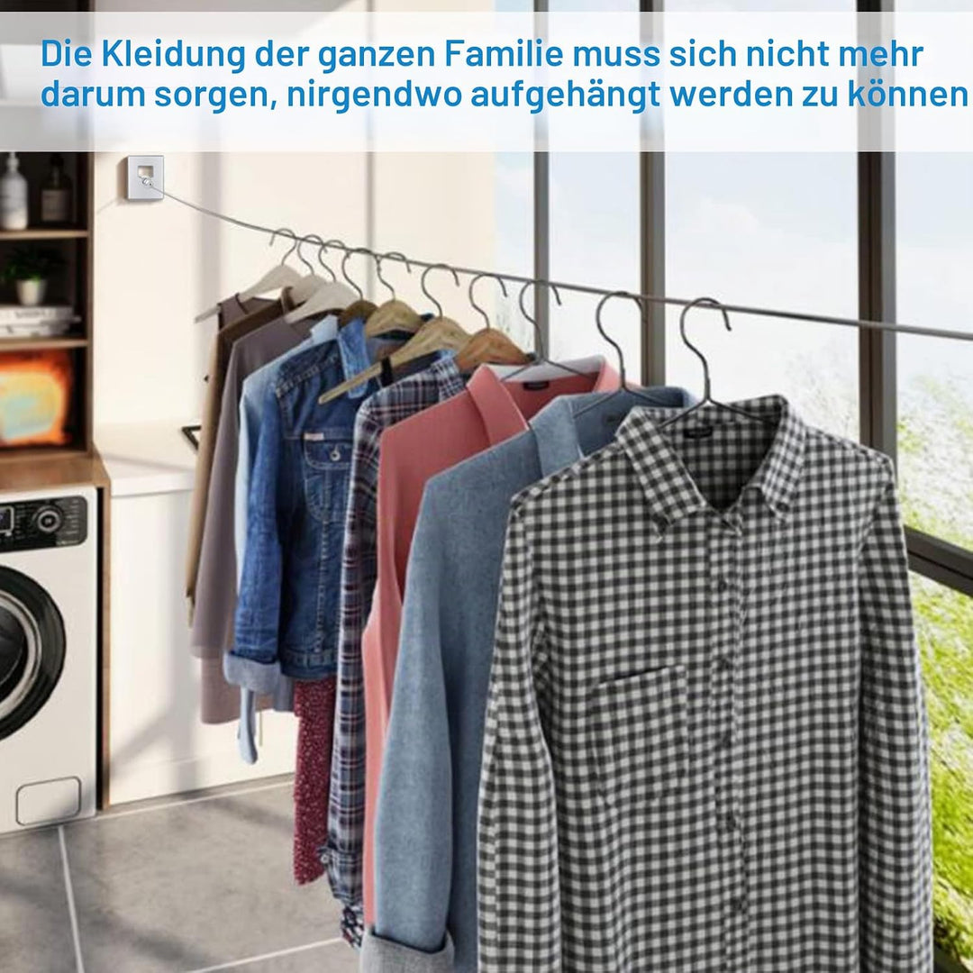 MUYIRTED WÄscheleine Ausziehbar 4.2m Zweileiniger Wandtrockner Schwerlast WÄschestÄnder FÜr WaschkÜc