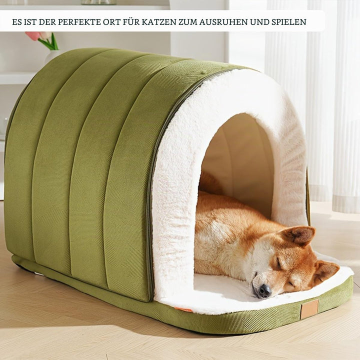 ERNAN Katzenhöhle grosse Katzen - Faltbare Katzenbett.Waschbares Hundebett, Komfortables Haustier-Ka
