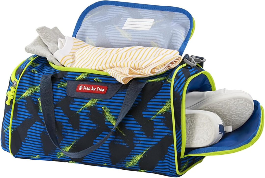 Step by Step Sporttasche Police Car Cody, mit Nasswäschefach, Abnehmbarer Tragegurt, Verstellbarer S