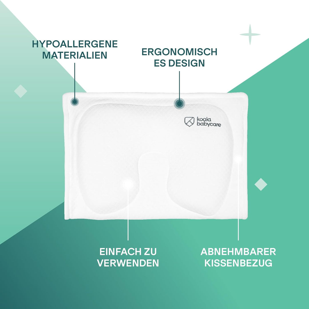Stillkissen aus Memory Foam, hilft eine Plagiozephalie (Plattkopfsyndrom) vorzubeugen und zu behande