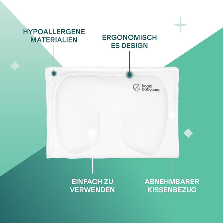 Stillkissen aus Memory Foam, hilft eine Plagiozephalie (Plattkopfsyndrom) vorzubeugen und zu behande