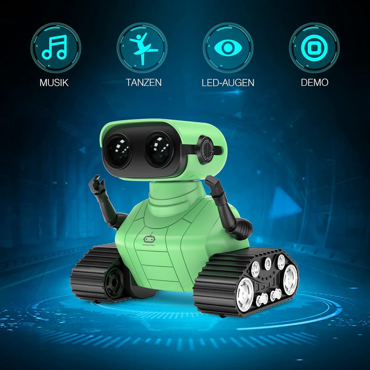 ALLCELE Roboter Kinder Spielzeug, Wiederaufladbares Ferngesteuertes Roboter Spielzeug mit LED-Augen