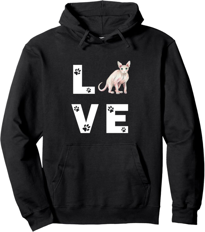 SPHYNX Katze Love Nacktkatze Katzenmama Frauchen Pullover Hoodie