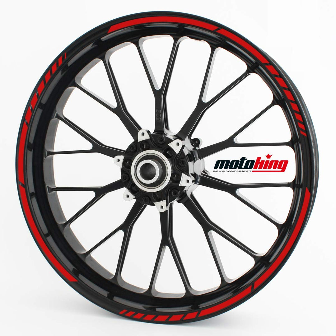 Felgenrandaufkleber im GP-Design in MATT/für 15" bis 19" / ROT MATT, Rot Matt