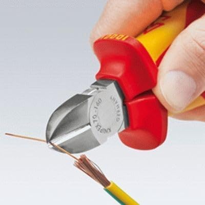 Knipex Seitenschneider verchromt, isoliert mit Mehrkomponenten-Hüllen, VDE-geprüft 140 mm 70 06 140