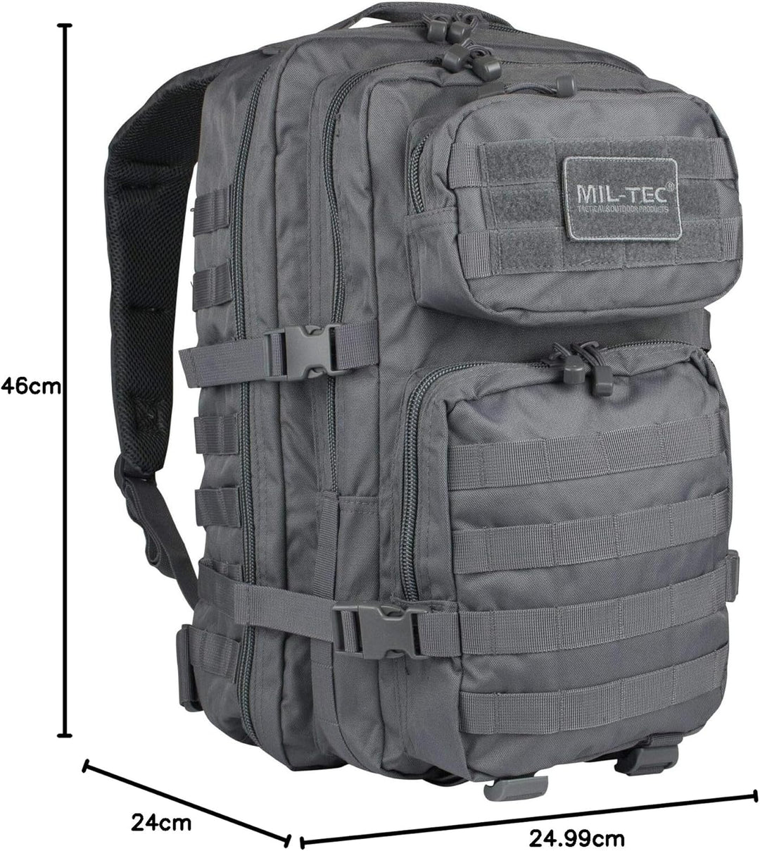 Mil-Tec US Assault Pack Tagesrucksack • Taktischer Militär Rucksack mit MOLLE-System • Kompakter Bun
