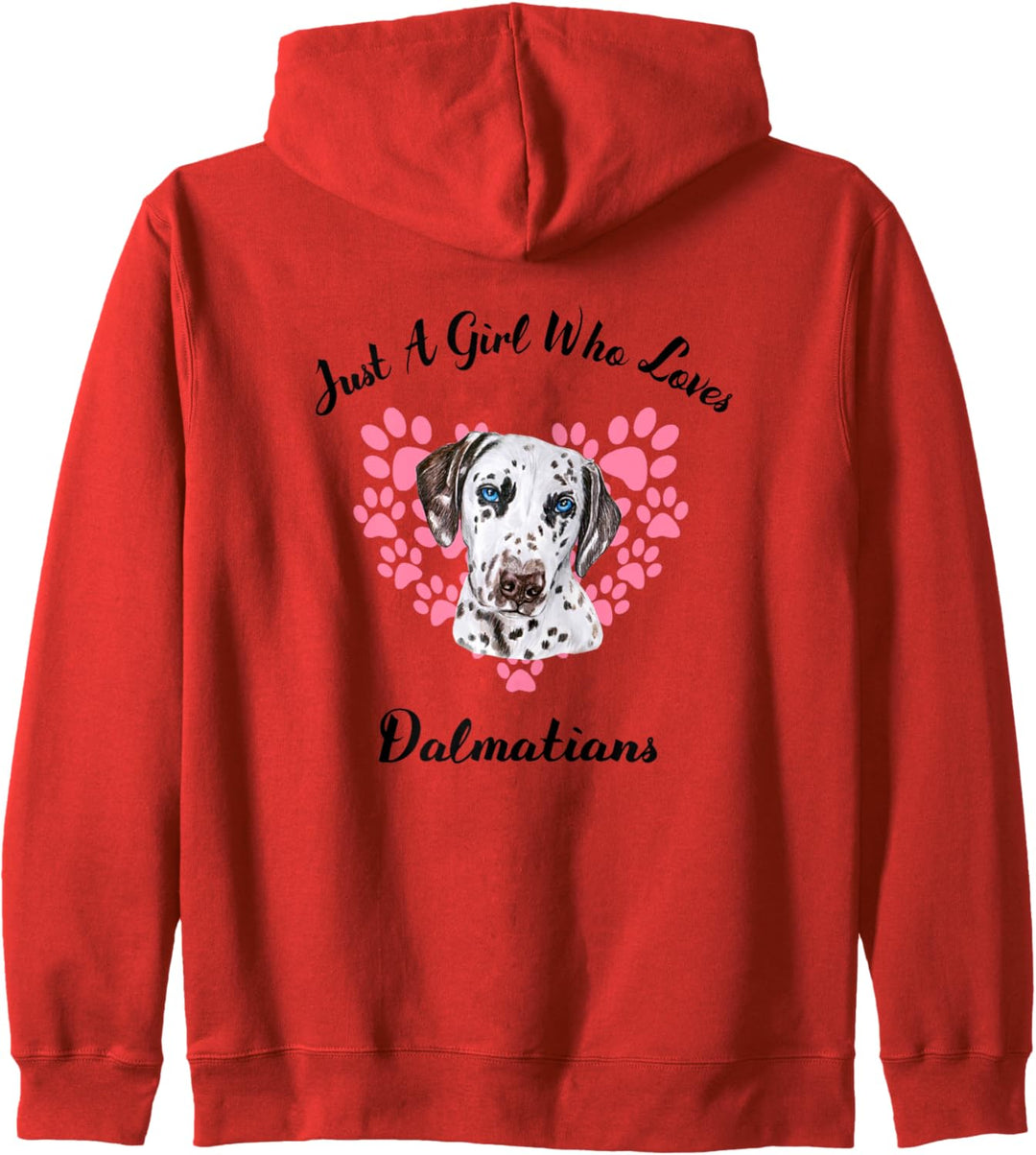 Just A Girl Who Loves Dalmatians Hunde Süsser Welpe Kapuzenjacke