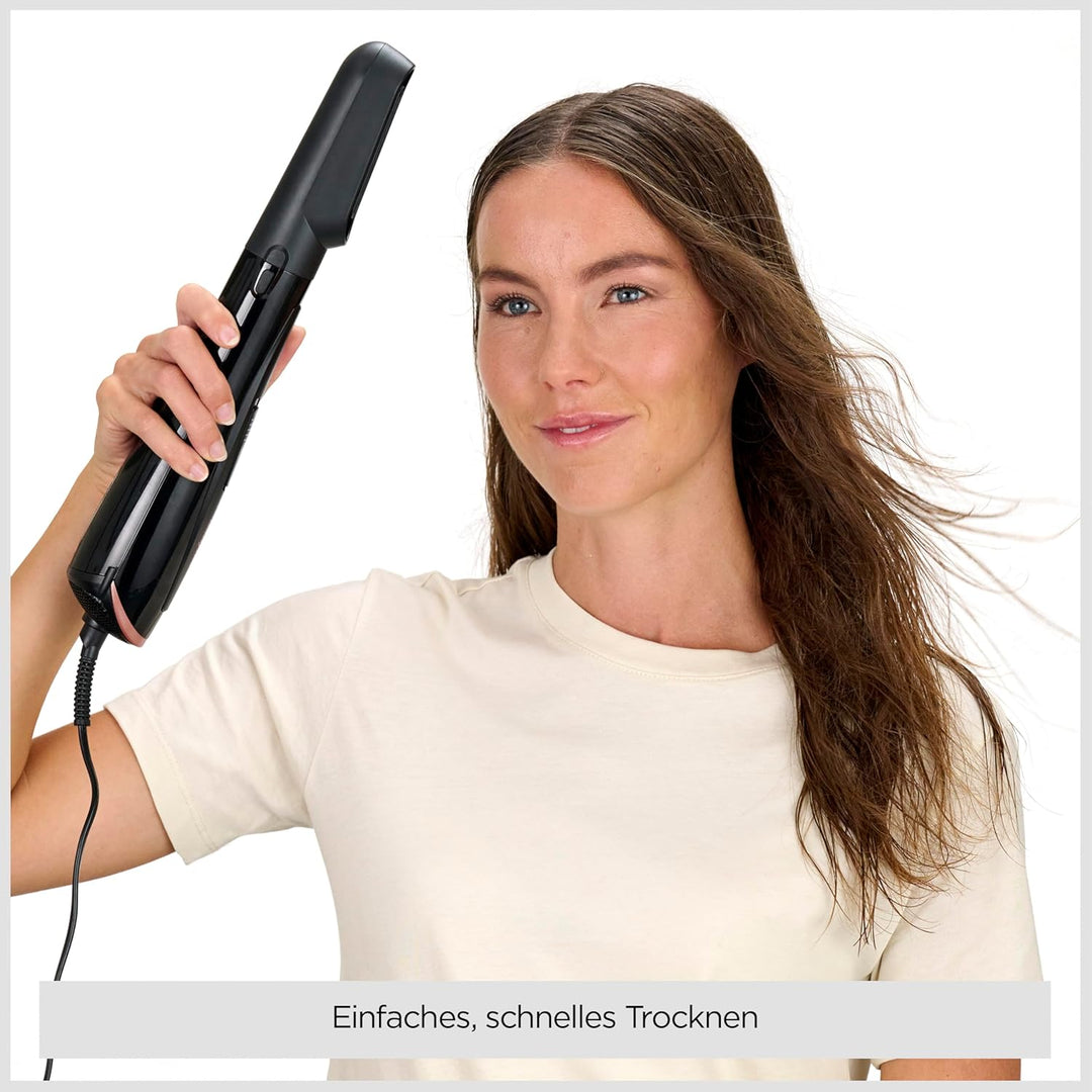 BaByliss Perfect Finish, Warmluftbürste, mit mehreren Aufsätzen, 2 Temperaturstufen und Kühlluftfunk