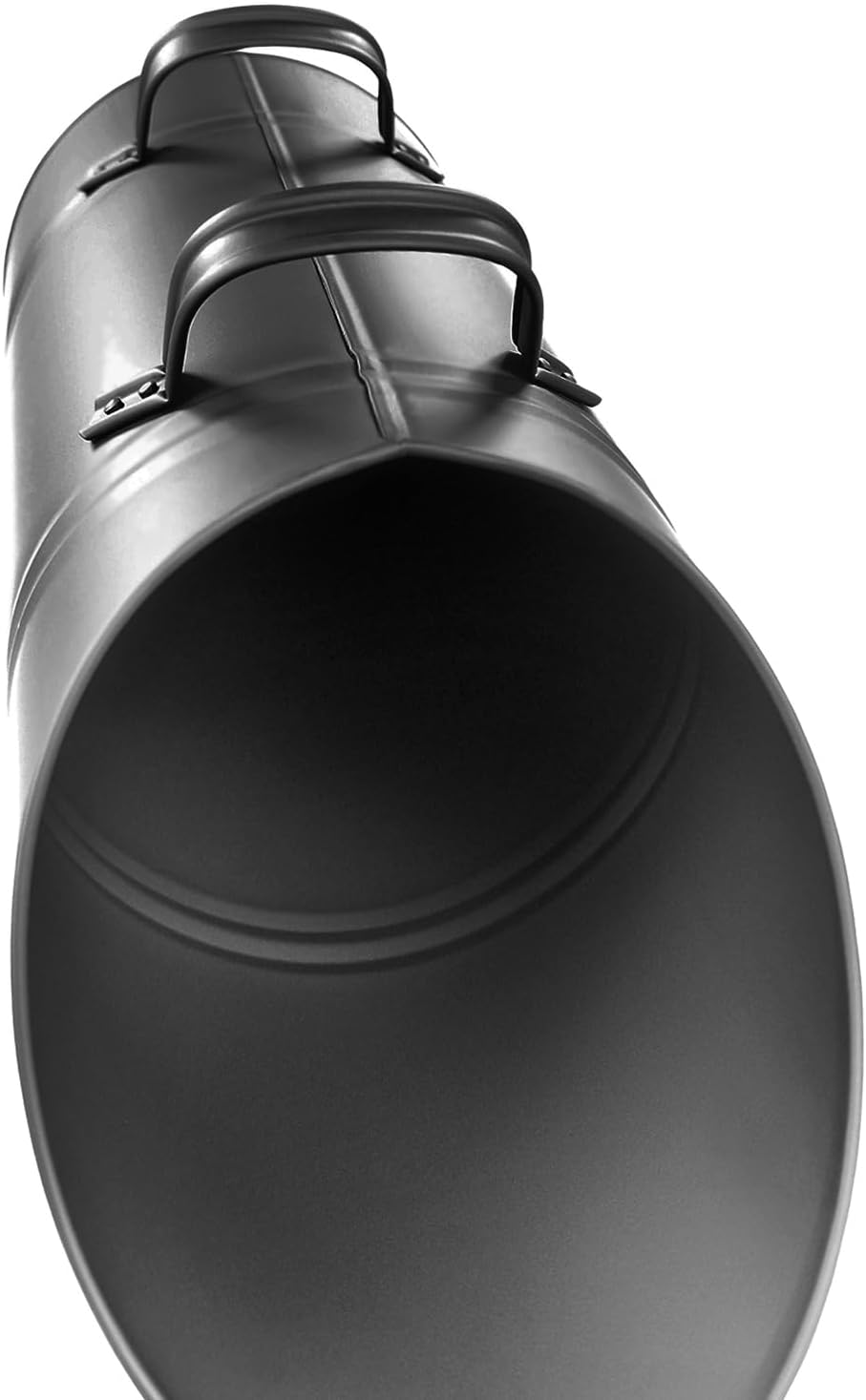 Raik Kohlekorb Heinz aus Stahl grau Pellets- und Kohleeimer mit Schüttrand Brennstoffkorb für Kamin