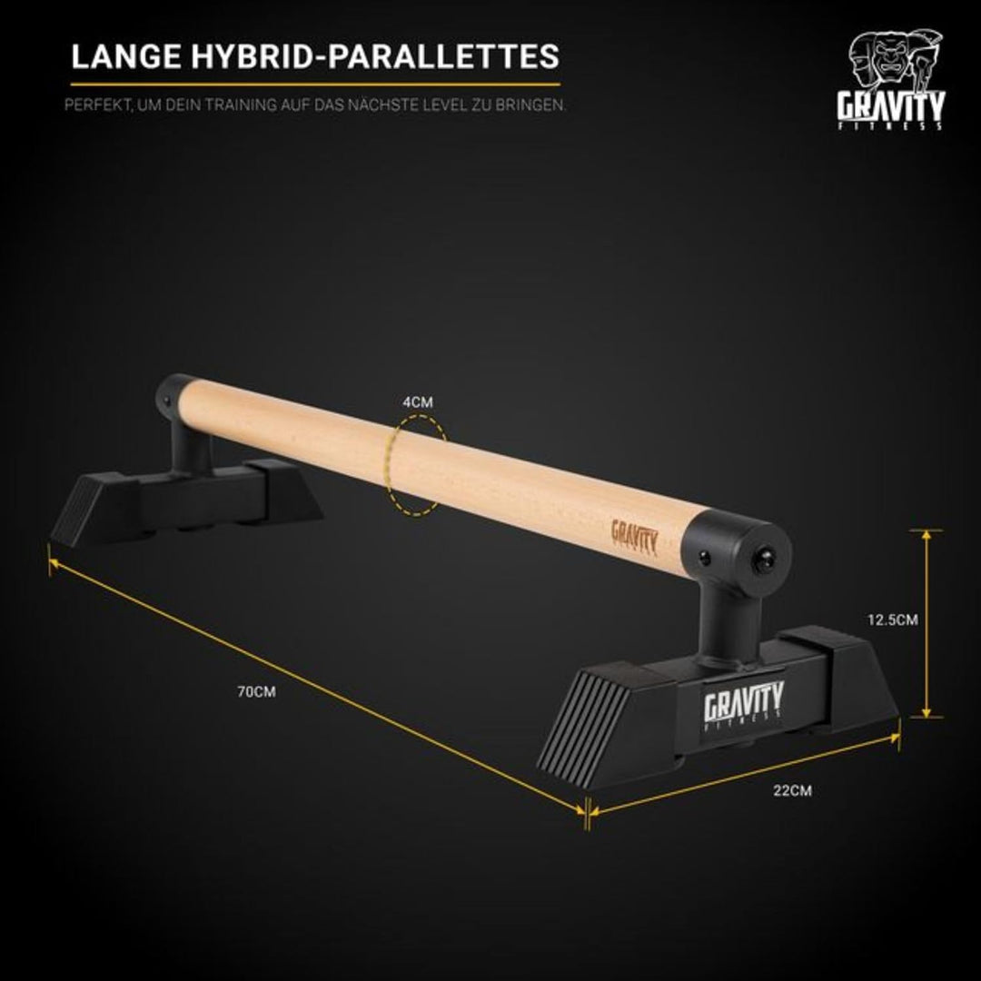 Gravity Fitness | Parallettes - mittelgross - neue 38-mm-Griffe - Calisthenics, Crossfit, Heim- und
