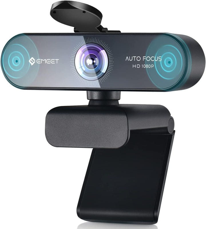 EMEET Webcam 1080P - NOVA Webcam mit Autofokus, Full HD Webcam mit 96° Weitwinkel und 2 Mikrofon mit