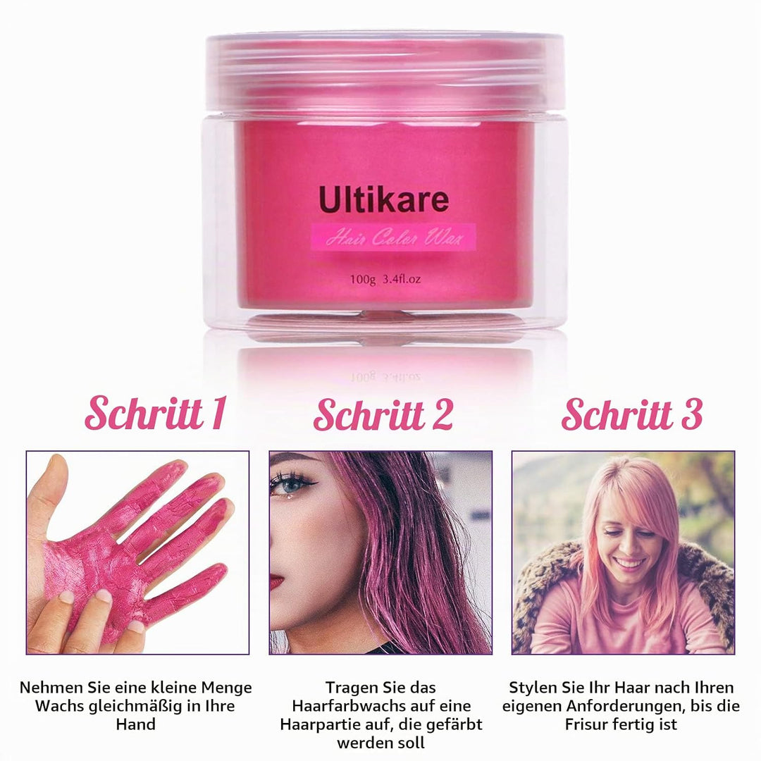 Haarfarbe Wachs,Ultikare Temporäre Haarfärbemittel, Instant Hair Dye Cream Mud Washable Natürliche H