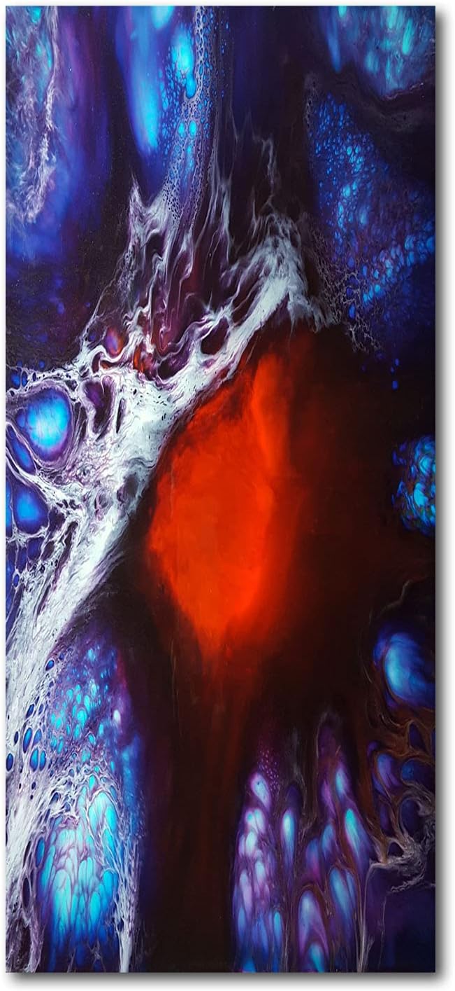 Bild auf Metall - Moderne Kunst abstrakt - Kunstdruck auf leuchtend glänzenden Aluminium im Edelstah
