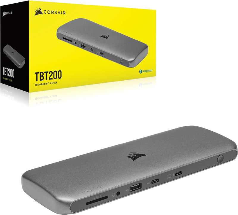 Corsair TBT200 Thunderbolt 4 Dock - Power Delivery bis 96 W - 4 ×-Anschlüsse - Thunderbolt Dock Util