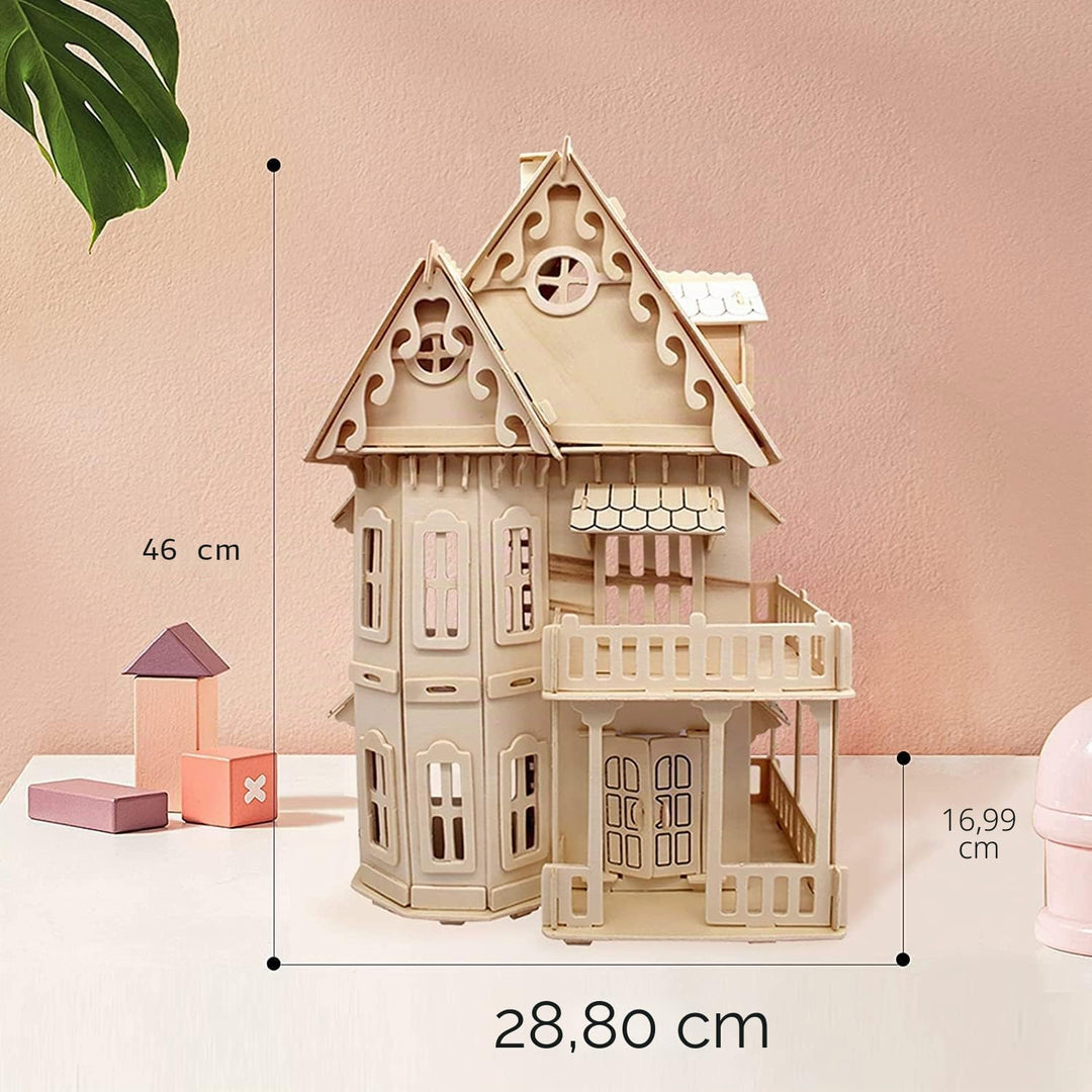 CUTEROOM 3D-Puzzle Holz Gotisches Haus - DIY-Bastelset zur Dekoration von Schlafzimmern und Regalen