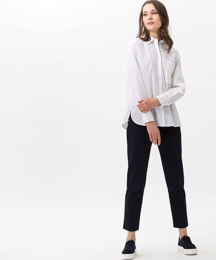 BRAX Damen Style Maron Chino Uni Hose 44W / 30L Marine, 44W / 30L Marine